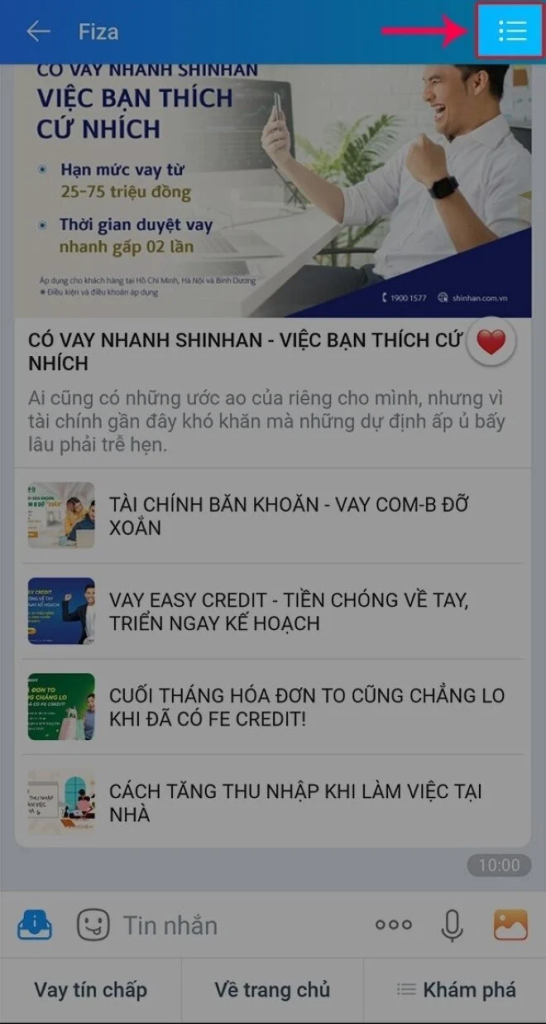 chặn quảng cáo trên Zalo